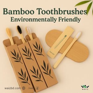Natural Bamboo Toothbrush - Family Combo (For Adult- 3 Pcs & Kids - 2 pcs)
